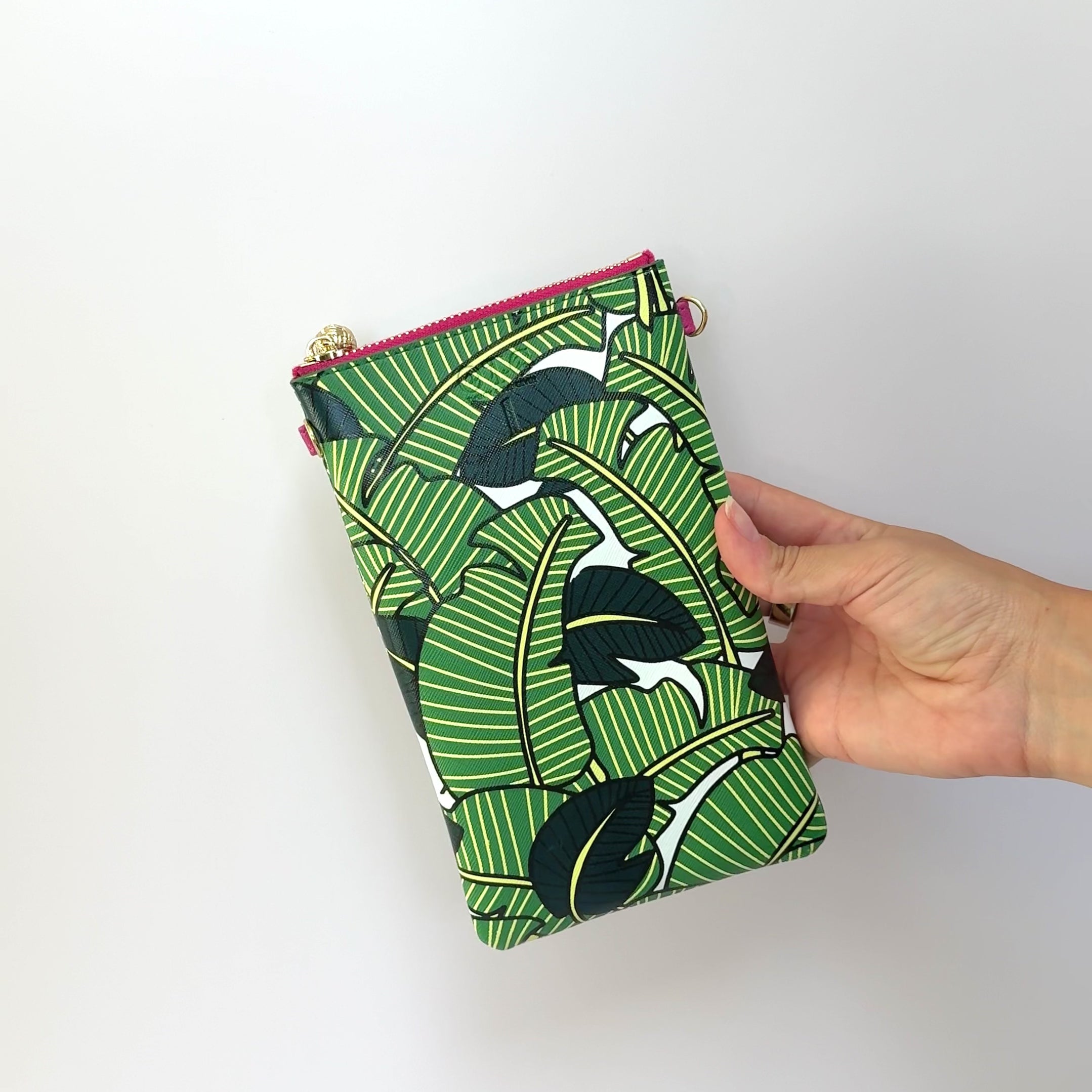 Load video: #1 Becky Banana Crossbody Wristlet